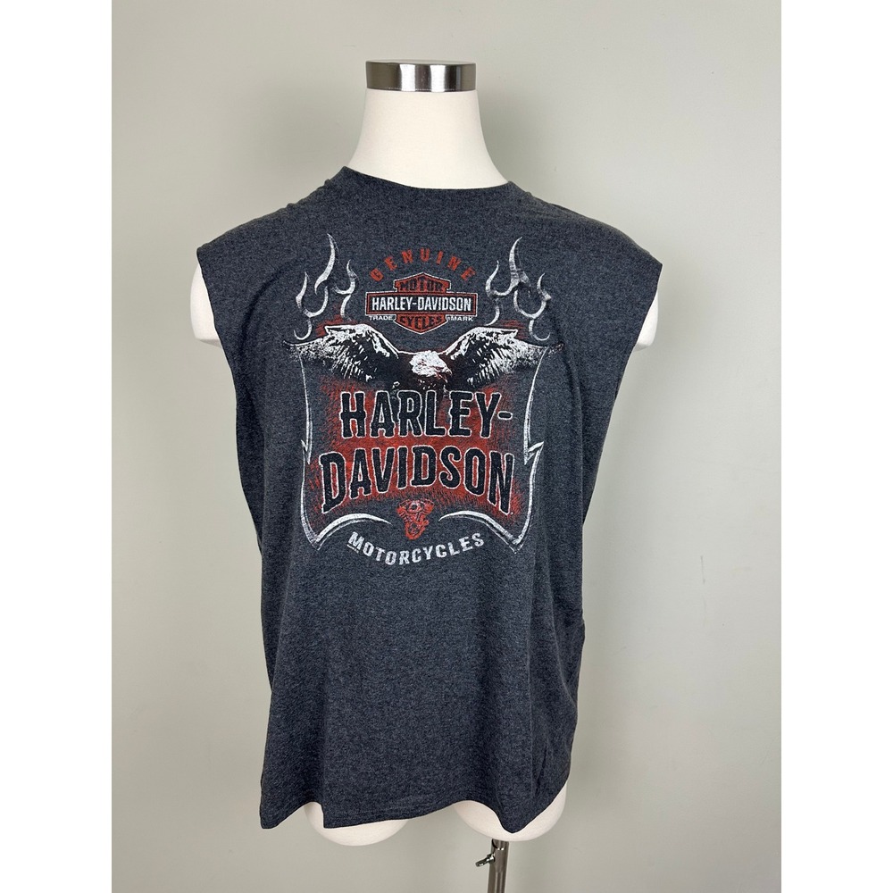 Harley Davidson‎ Sleeveless T Shirt XL Alligator Alley Ft Lauderdale Biker Tee